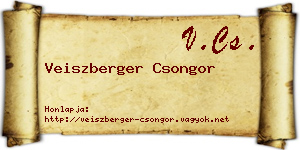 Veiszberger Csongor névjegykártya